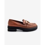 moustakis ταμπά δερμάτινα loafers