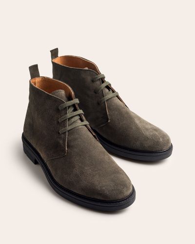 FENTINI λαδί suede μποτάκια