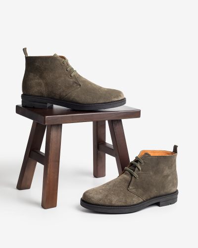 FENTINI λαδί suede μποτάκια