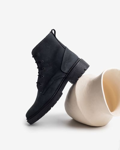 moustakis ανθρακί nubuck μποτάκια