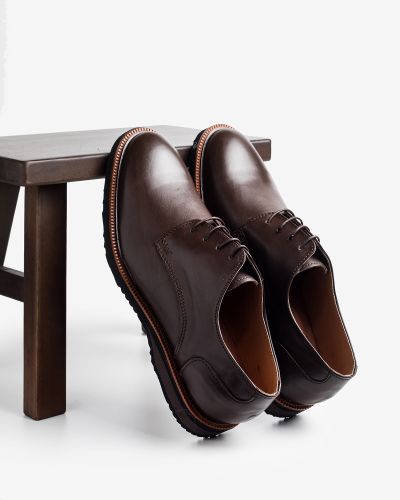 FENTINI καφέ δερμάτινα oxfords