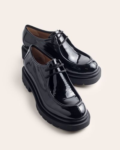 Paola Ferri μαύρα λουστρίνι oxfords