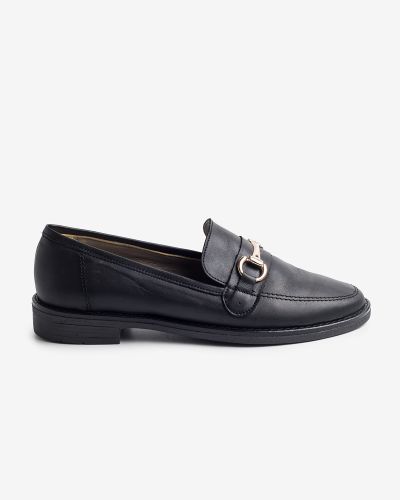 moustakis μαύρα δερμάτινα loafers