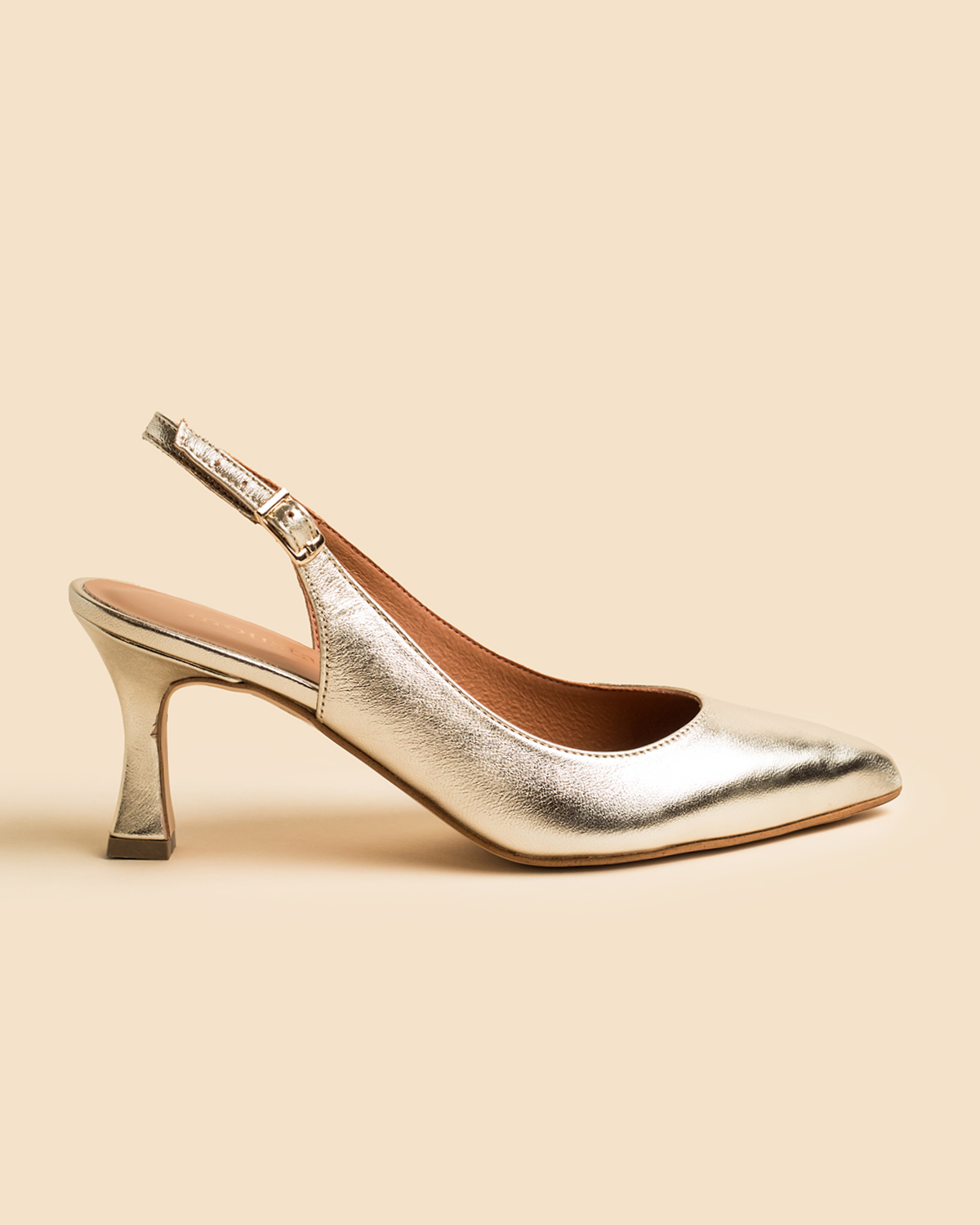 moustakis χρυσές δερμάτινες γόβες slingback moustakis χρυσές δερμάτινες γόβες slingback