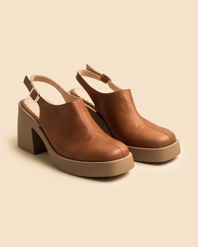 moustakis ταμπά δερμάτινα mules