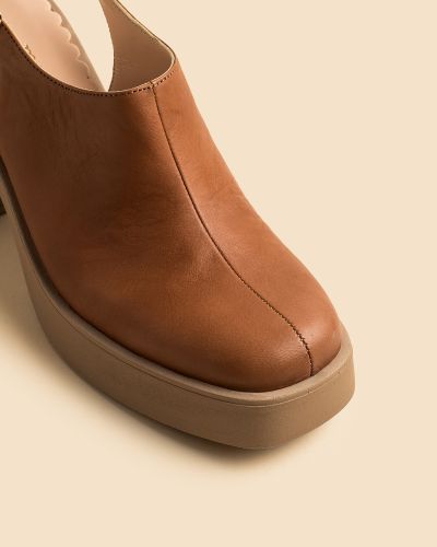 moustakis ταμπά δερμάτινα mules