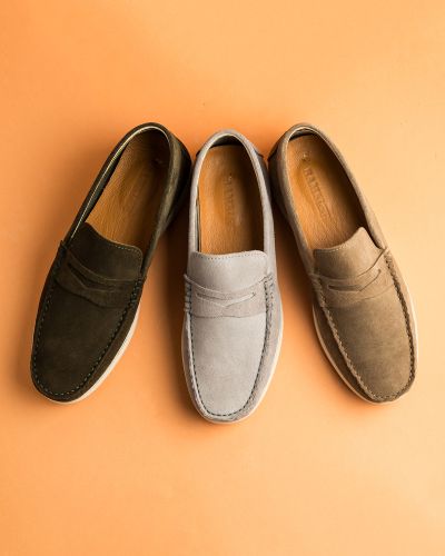 Rambler γκρι suede μοκασίνια