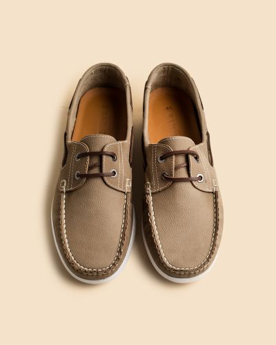 Rambler μπεζ nubuck παπούτσια boat