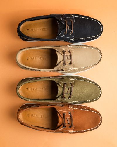Rambler μπεζ nubuck παπούτσια boat