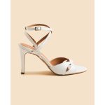 moustakis high heels in silver leather