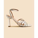 moustakis high heels in white leather