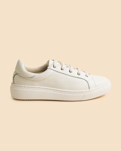 moustakis λευκά δερμάτινα sneakers