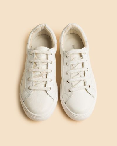 moustakis λευκά δερμάτινα sneakers
