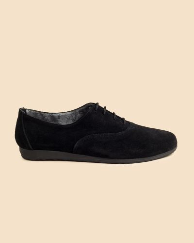 moustakis μαύρα δερμάτινα nubuck oxfords