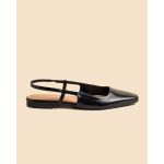 moustakis λευκές δερμάτινες γόβες slingback