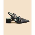 moustakis λιλά δερμάτινες γόβες slingback