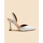 moustakis μαύρα δερμάτινα slingback flats