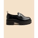 moustakis pointy low pumps in black leather