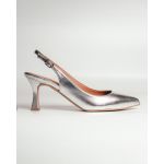 moustakis εκρού δερμάτινες γόβες slingback