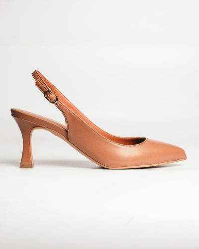 moustakis ταμπά δερμάτινες γόβες slingback