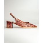 moustakis λευκά δερμάτινα πλεκτά γοβάκια slingback