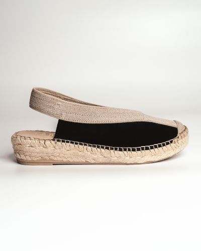 FABIOLAS μαύρες suede εσπαντρίγιες slingback